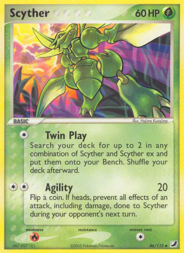 Scyther 46/115 Uncommon | Unseen Forces | Pokemon Card