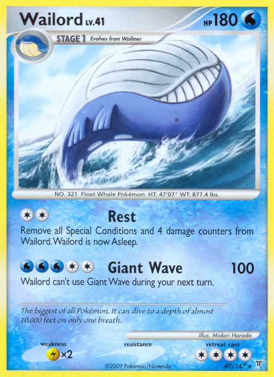 Wailord 47/147 Rare | Supreme Victors | Pokemon Card