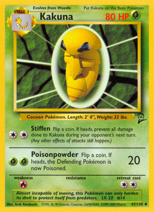 Kakuna 47/130 Uncommon | Base Set 2 | Pokemon Card