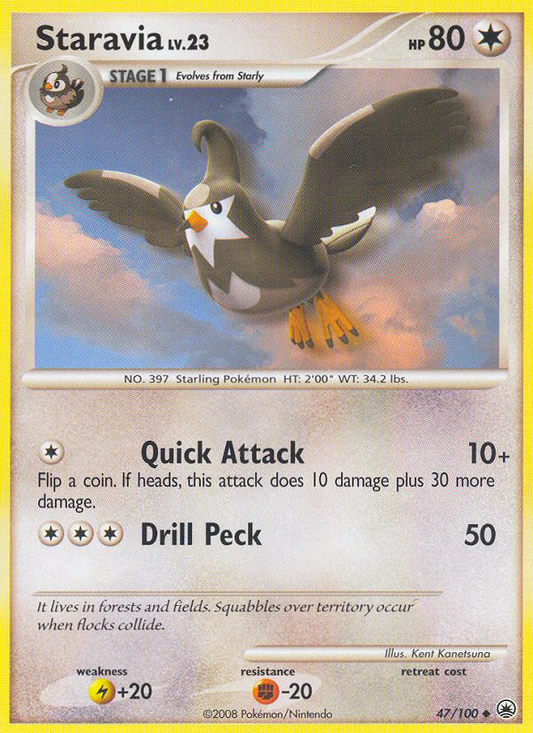 Staravia 47/100 Uncommon | Majestic Dawn | Pokemon Card