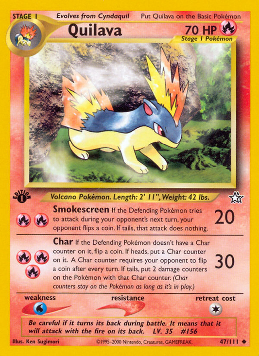 Quilava 47/111 Uncommon | Neo Genesis | Pokemon Card
