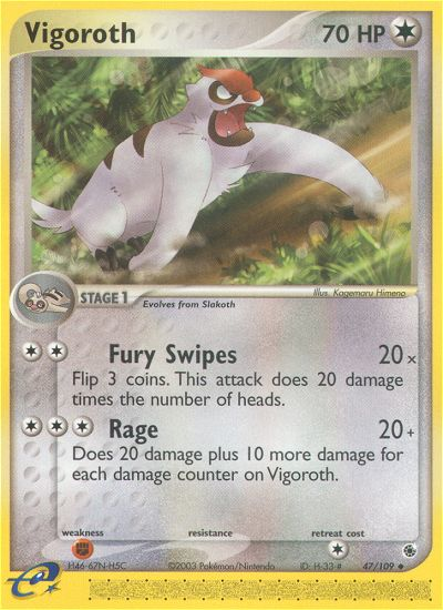 Vigoroth 47/109 Uncommon | Ruby & Sapphire | Pokemon Card