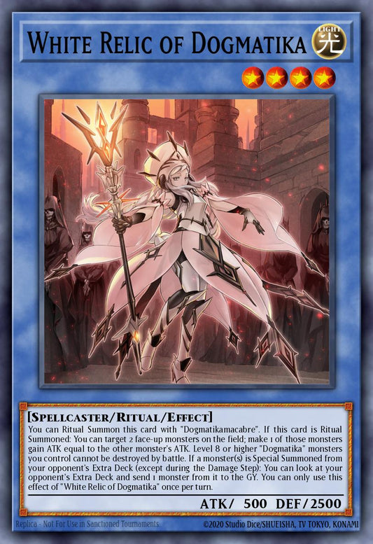 White Relic of Dogmatika - BACH-EN035 Super Rare | Yu-Gi-Oh! Card