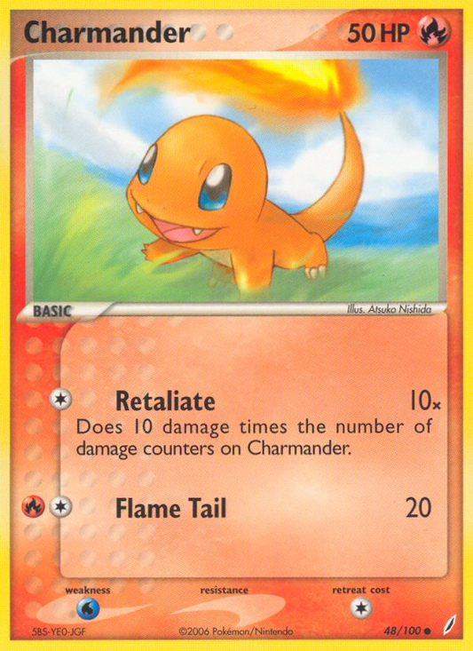 Charmander 48/100 Common | Crystal Guardians | Pokemon Card