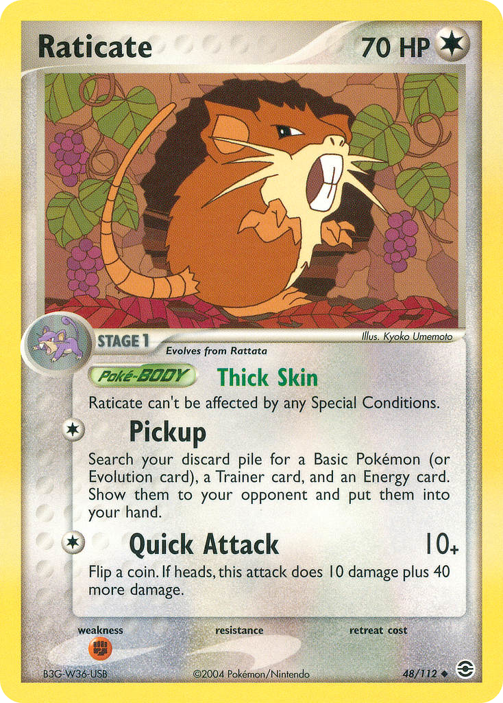 Raticate 48/112 Uncommon | FireRed & LeafGreen | Pokemon Card