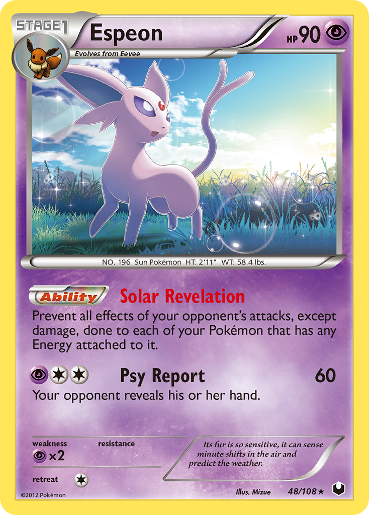 Espeon 48/108 Rare | Dark Explorers | Pokemon Card