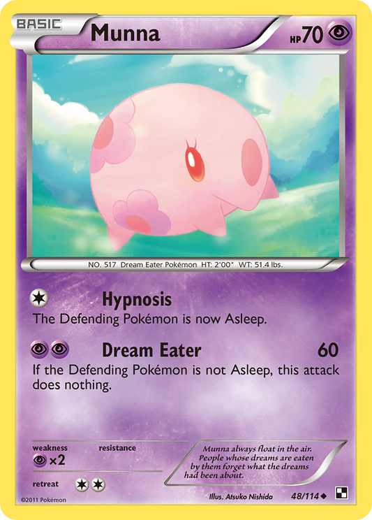 Munna 48/114 Uncommon | Black & White | Pokemon Card