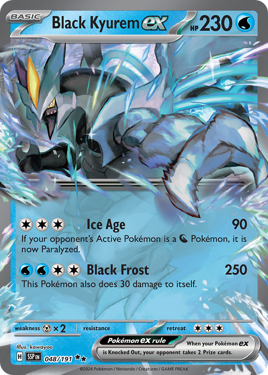 Black Kyurem ex 48/191 Double Rare | Surging Sparks | Pokemon Card