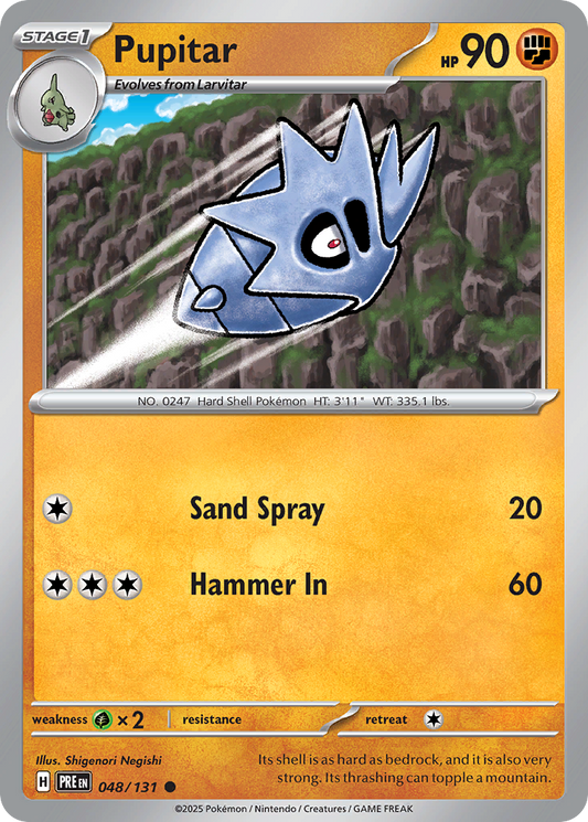 Pupitar 48/131 Common | Prismatic Evolutions | Pokemon Card