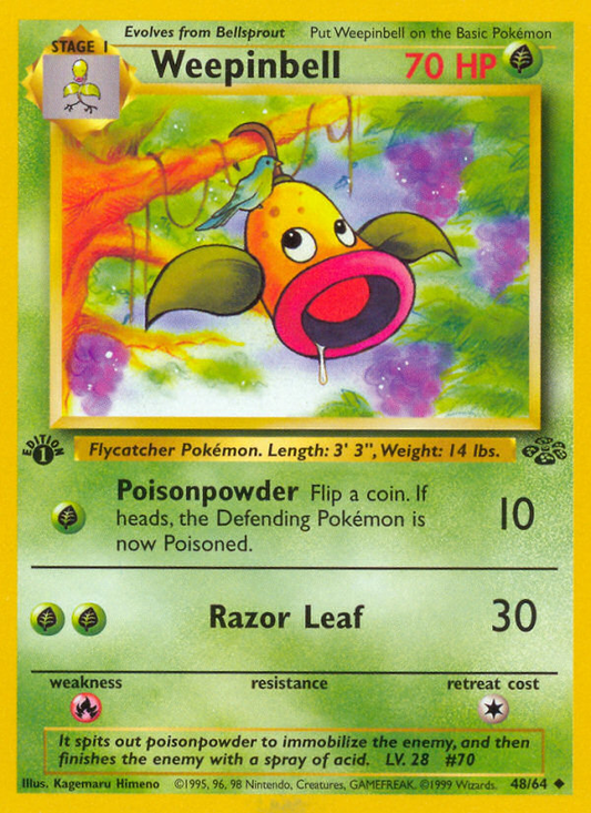 Weepinbell 48/64 Uncommon | Jungle | Pokemon Card
