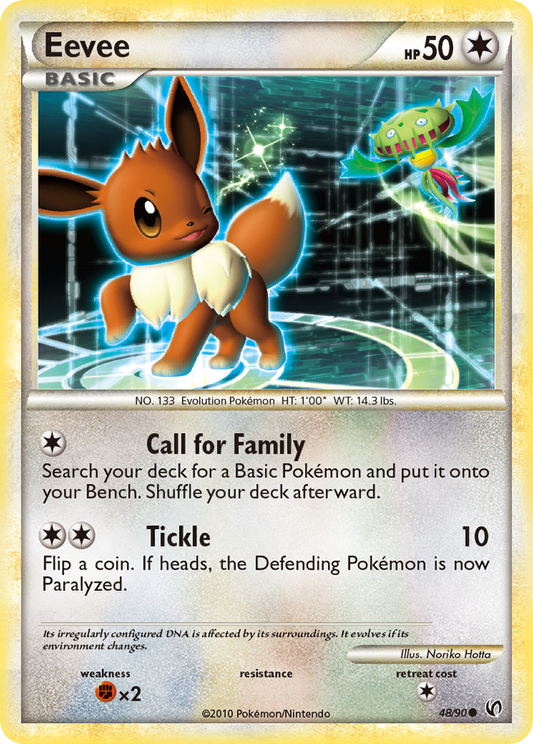 Eevee 48/90 Common | HS—Undaunted | Pokemon Card