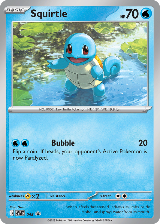 Squirtle #48 Promo | Scarlet & Violet Black Star Promos | Pokemon Card