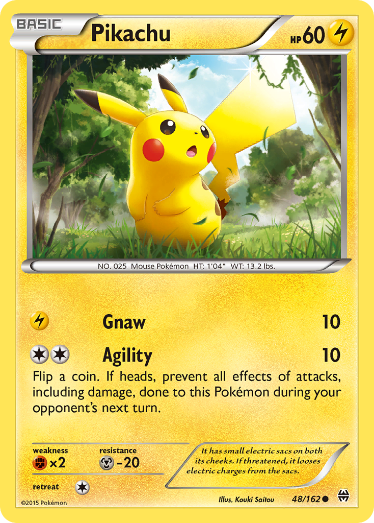 Pikachu 48/162 Common | BREAKthrough | Pokemon Card
