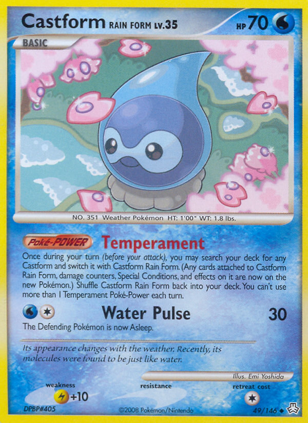 Castform Rain Form 49/146 Uncommon | Legends Awakened | Pokemon Card