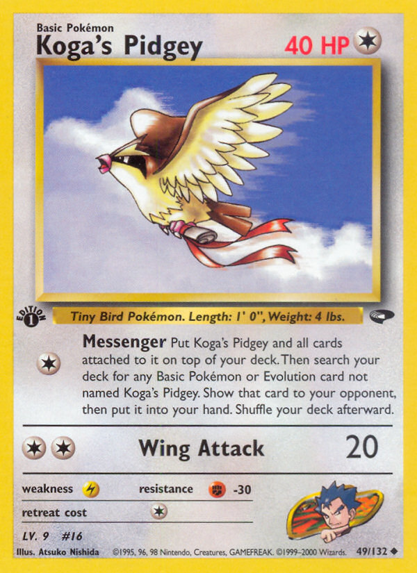 Koga's Pidgey 49/132 Uncommon | Gym Challenge | Pokemon Card