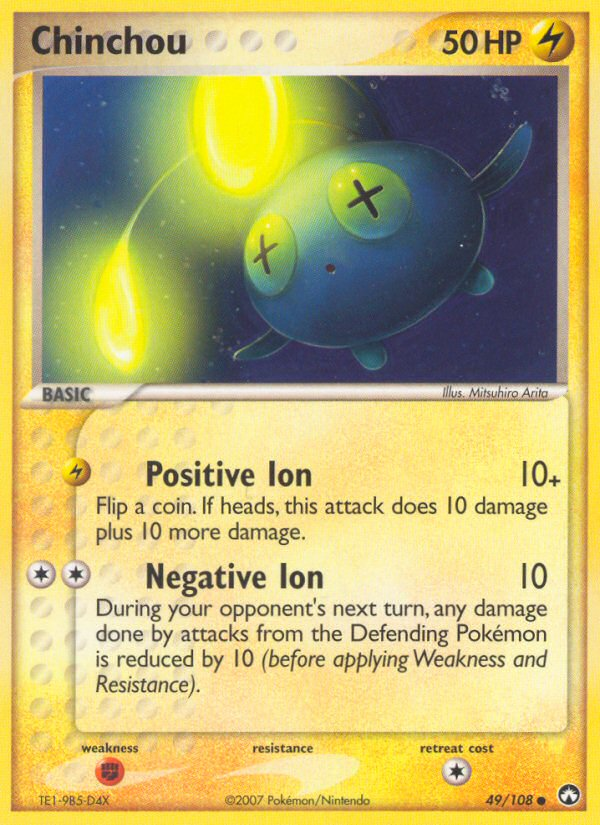Chinchou 49/108 Common | Power Keepers | Pokemon Card