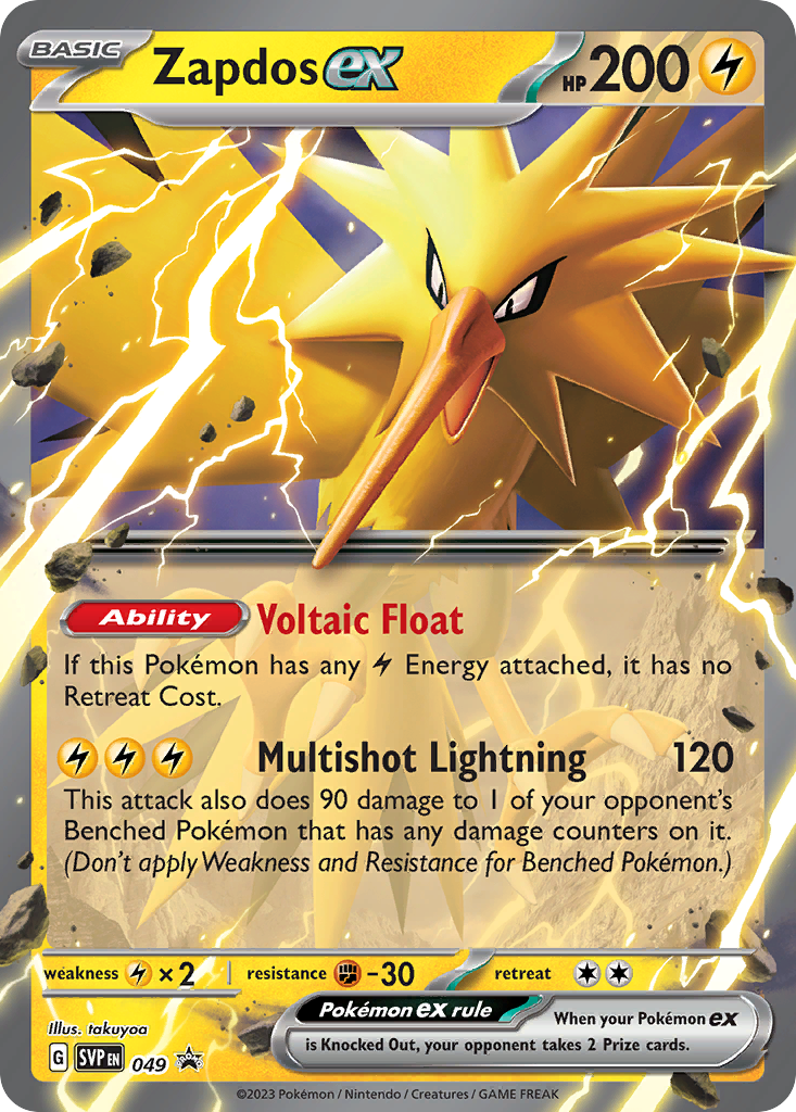 Zapdos ex #49 Promo | Scarlet & Violet Black Star Promos | Pokemon Card