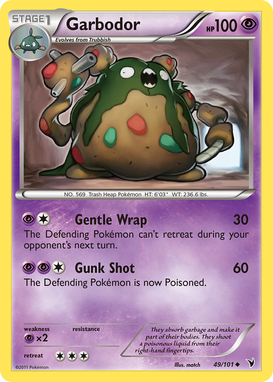 Garbodor 49/101 Uncommon | Noble Victories | Pokemon Card