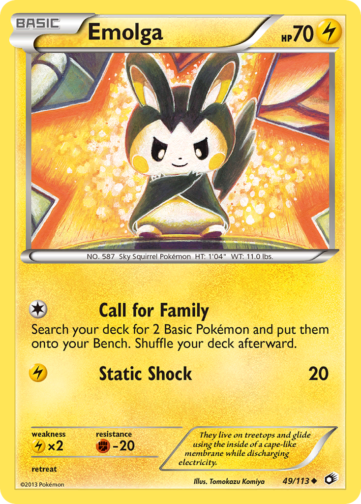 Emolga 49/113 Uncommon | Legendary Treasures | Pokemon Card