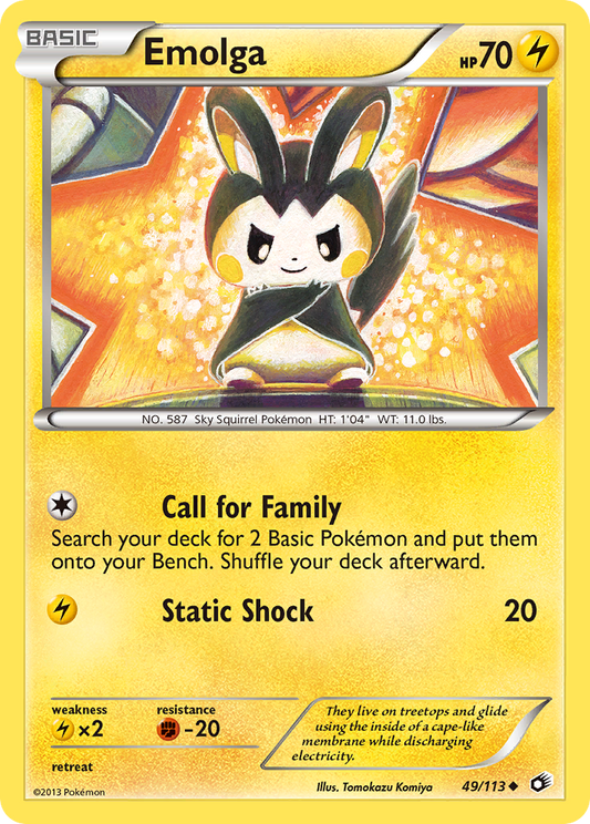 Emolga 49/113 Uncommon | Legendary Treasures | Pokemon Card