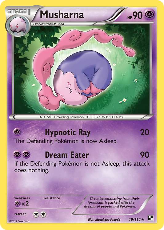 Musharna 49/114 Rare | Black & White | Pokemon Card