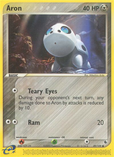 Aron 49/109 Common | Ruby & Sapphire | Pokemon Card