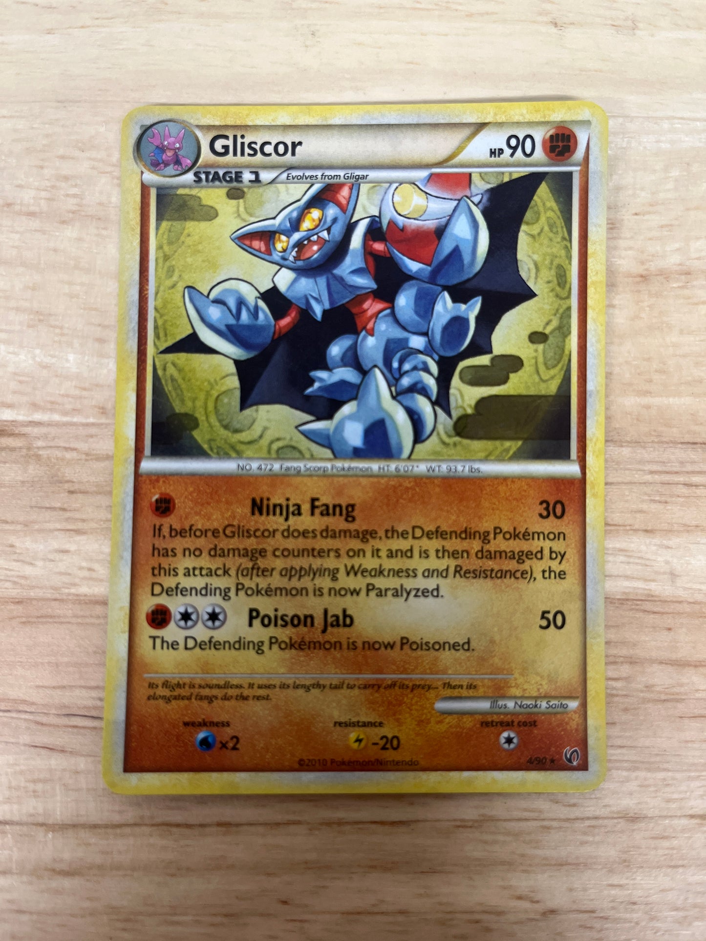Gliscor 4/90 Rare Holo | HS—Undaunted | Pokemon Card