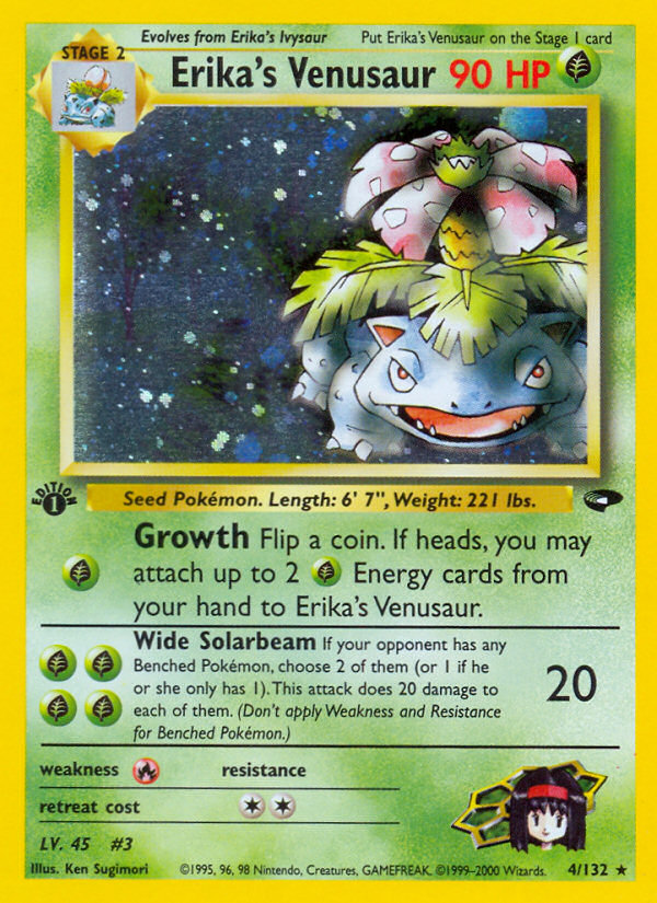 Erika's Venusaur 4/132 Rare Holo | Gym Challenge | Pokemon Card