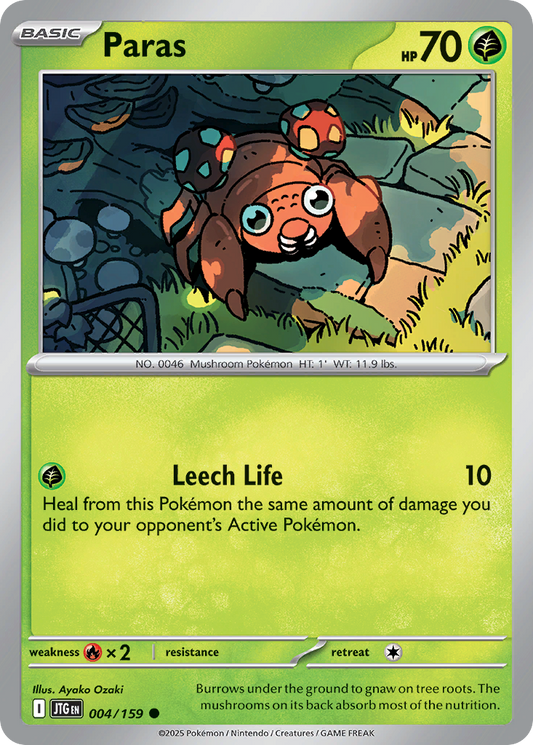 Paras 4/159 Common | Journey Together | Pokemon Card