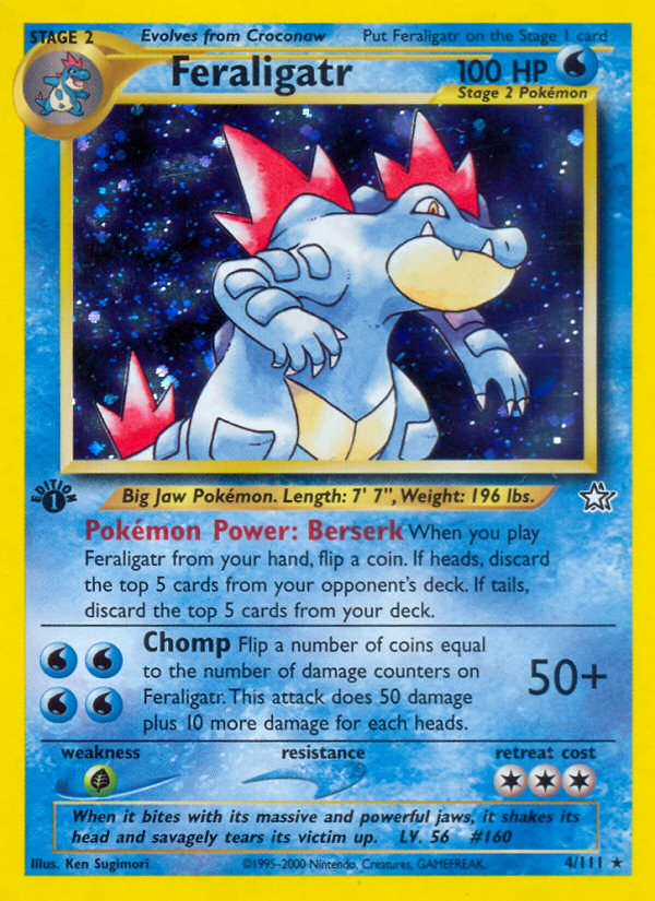 Feraligatr 4/111 Rare Holo | Neo Genesis | Pokemon Card