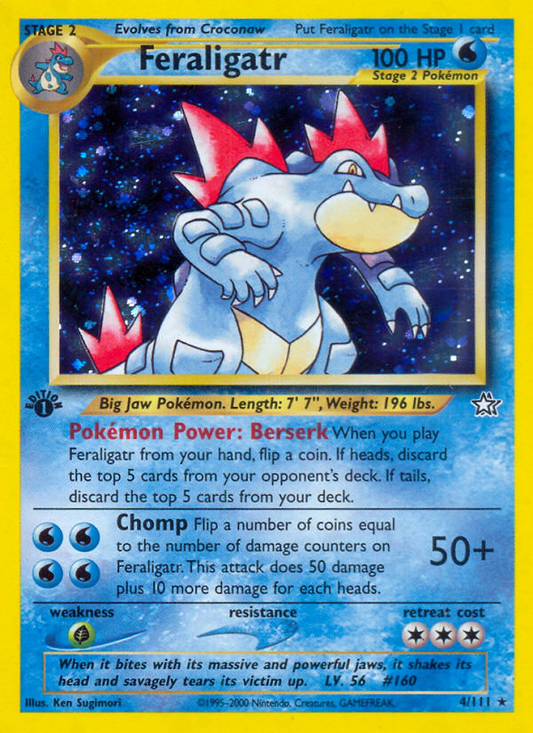 Feraligatr 4/111 Rare Holo | Neo Genesis | Pokemon Card