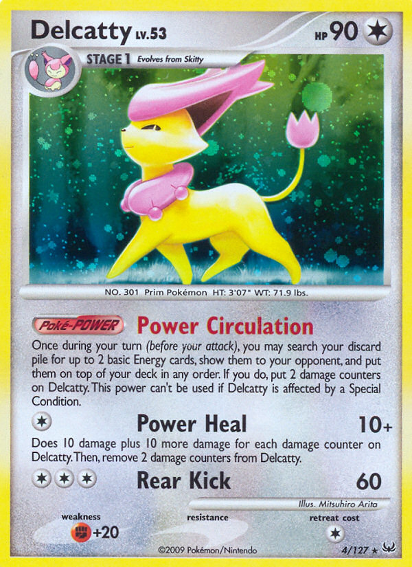 Delcatty 4/127 Rare Holo | Platinum | Pokemon Card