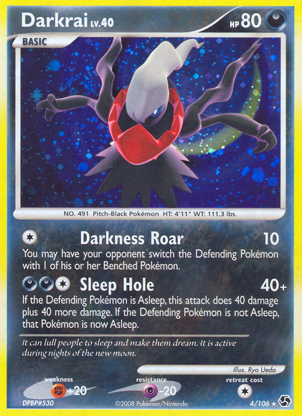 Darkrai 4/106 Rare Holo | Great Encounters | Pokemon Card