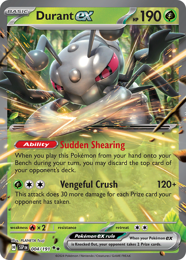 Durant ex 4/191 Double Rare | Surging Sparks | Pokemon Card