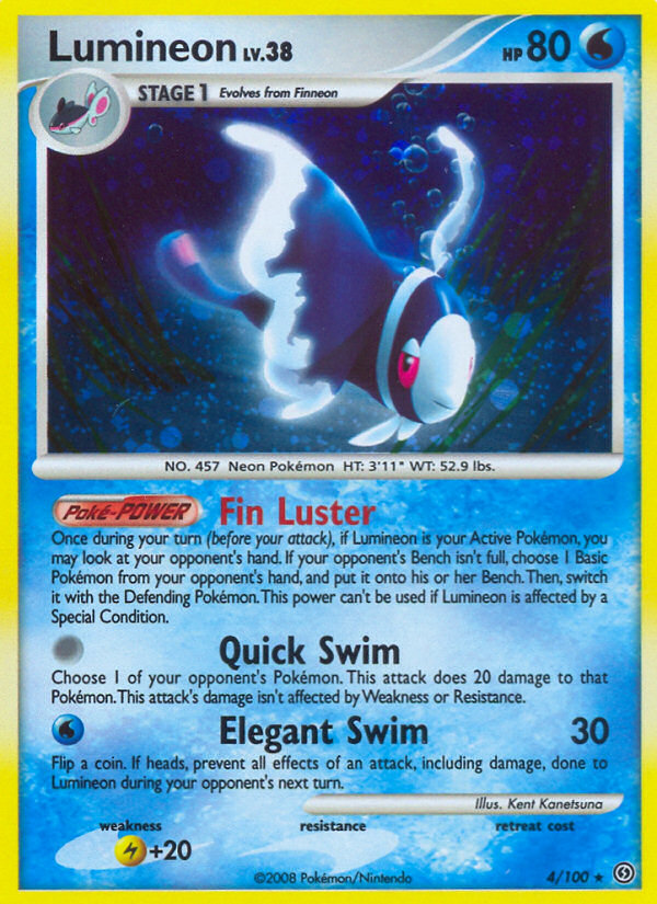 Lumineon 4/100 Rare Holo | Stormfront | Pokemon Card