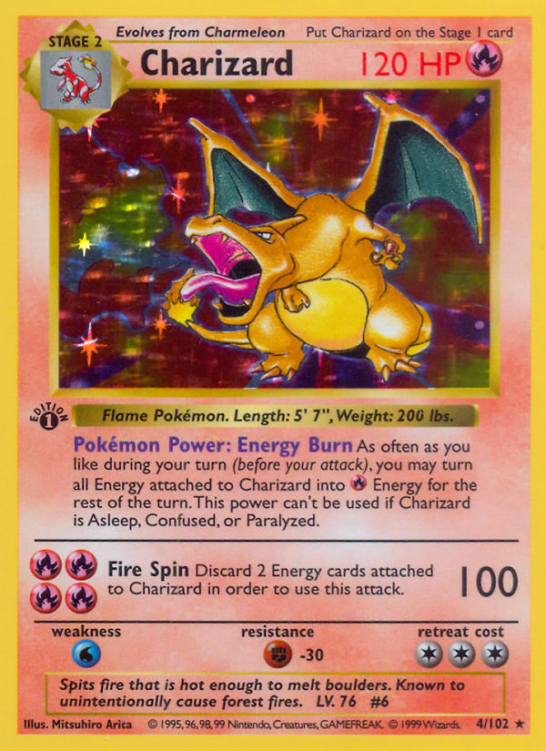 Charizard 4/102 Rare Holo | Base | Pokemon Card