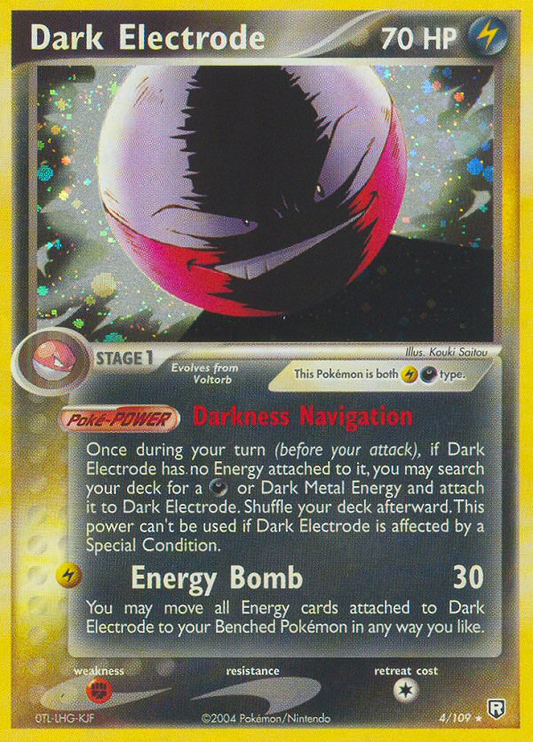 Dark Electrode 4/109 Rare Holo | Team Rocket Returns | Pokemon Card