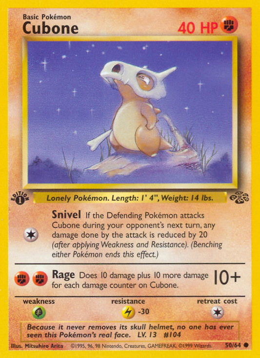 Cubone 50/64 Common | Jungle | Pokemon Card