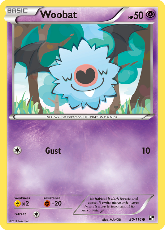 Woobat 50/114 Common | Black & White | Pokemon Card