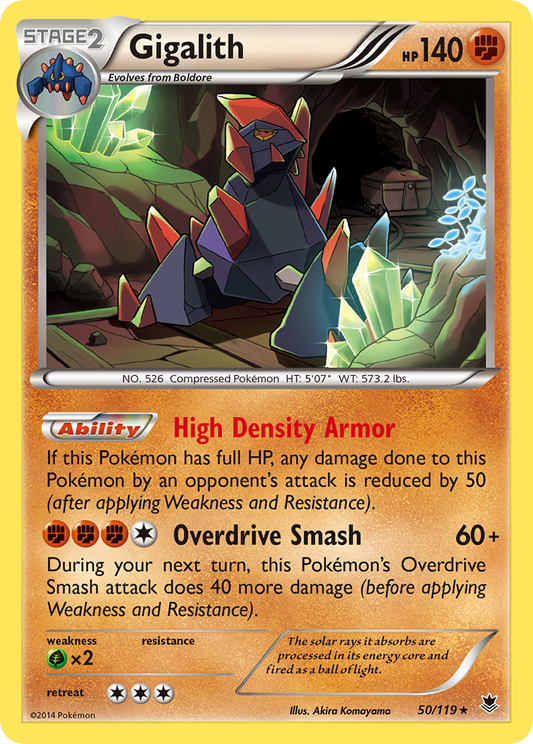 Gigalith 50/119 Rare Holo | Phantom Forces | Pokemon Card