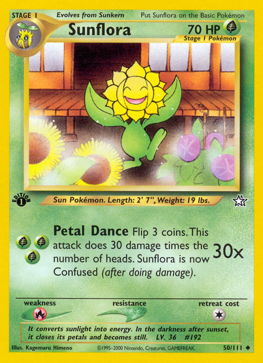 Sunflora 50/111 Uncommon | Neo Genesis | Pokemon Card
