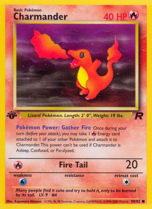 Charmander 50/82 Common | Team Rocket | Pokemon Card