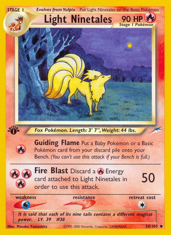 Light Ninetales 50/105 Uncommon | Neo Destiny | Pokemon Card