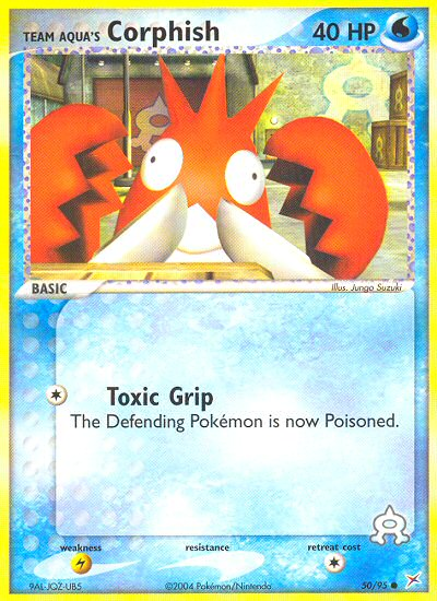 Team Aqua's Corphish 50/95 Common | Team Magma vs Team Aqua | Pokemon Card