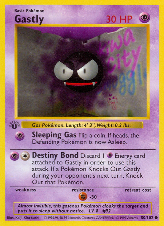 Gastly 50/102 Common | Base | Pokemon Card