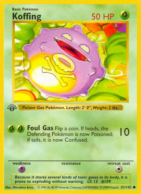 Koffing 51/102 Common | Base | Pokemon Card
