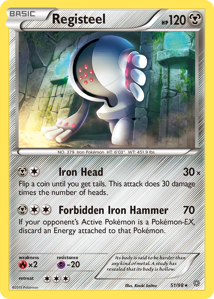Registeel 51/98 Rare | Ancient Origins | Pokemon Card
