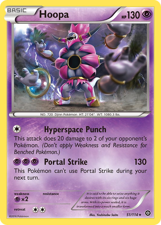 Hoopa 51/114 Rare | Steam Siege | Pokemon Card