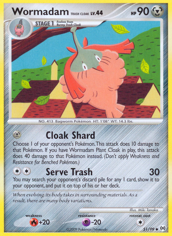 Wormadam Trash Cloak 51/99 Uncommon | Arceus | Pokemon Card