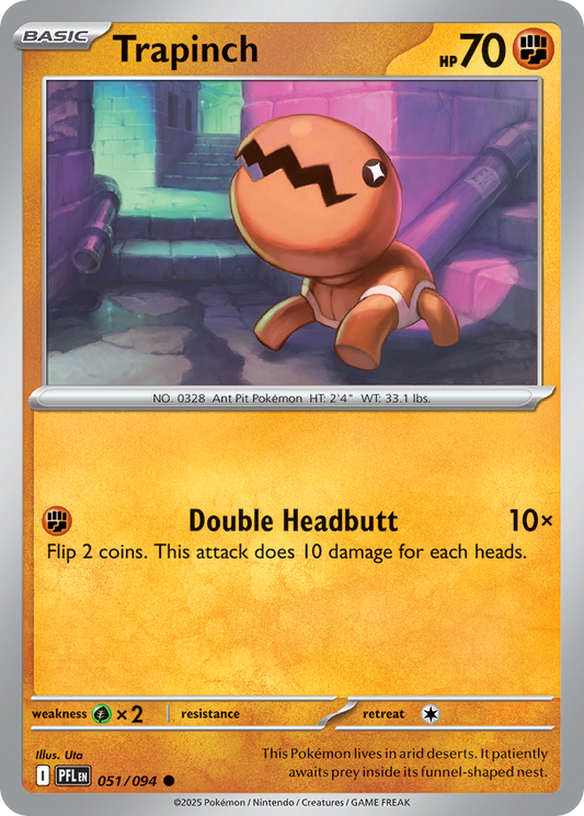 Trapinch 51/94 Common | Phantasmal Flames | Pokemon Card